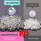 Crystal Glass Beads for Jewelry Making, 80 Pieces Crystal Beads, 10mm Glass Beads, Round Faceted Beads Bulk for Craft Necklace Bracelet Earring (AB Color)